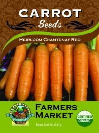 Organic Heirloom Chantenay Red Carrot Seeds