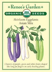 Eggplant, Asian Mix Heirloom - Certified Organic Seeds