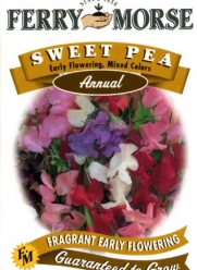 Ferry-Morse 1158 Sweet Peas Annual Flower Seeds, Early Flowering Mix (3 Gram Packet)