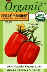 Ferry-Morse 3148 Organic Tomato Seeds, San Marzano (250 Milligram Packet)