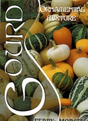 Ferry-Morse Annual Flower Seeds 1894 Gourd Ornamental Mix - Large & Small Fruited 3 Gram Packet