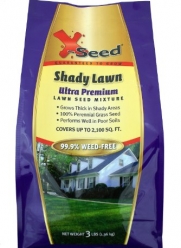 X-Seed Ultra Premium Shady Lawn Seed Mixture, 3-Pound