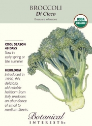 Broccoli Di Cicco Certified Organic Seed