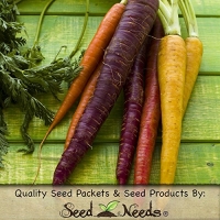 800 Fresh Seeds, Carrot Rainbow Blend (Daucus carota) Seeds By Seed Needs