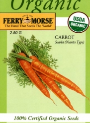 Ferry-Morse 3028 Organic Carrot Seeds, Scarlet Nantes Type (2.5 Gram Packet)