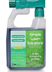 Intense Green Grass Enhancing Booster Natural Spray Concentrated Liquid Fertilizer Micronutrient, Any Grass Type All Season, Simple Lawn Solutions, 32-Ounce