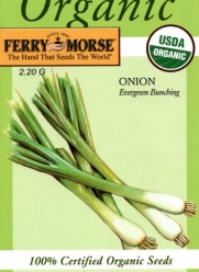 Ferry-Morse 3083 Organic Onion Seeds, Evergreen Bunching (2.2 Gram Packet)