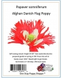 Afghan Poppy Danish Flag 2500 Seeds - Papaver Somniferum. One Stop Poppy Shoppe® Brand.