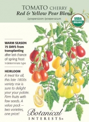Red & Yellow Pear Blend Tomato - 30 Seeds - Organic - Botanical Interests