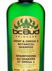 Hemp & Omega 3 Botanical Shampoo for Itchy Scalp, Oily Hair and Hair Loss with Natural Hemp Seed Oil, Aloe Vera, Chamomile, White Willow, Red Clover Extracts, for Naturally Soft, Clean, Healthy, Radiant Hair, No Sulfate, No Parabens, 8oz 240ml