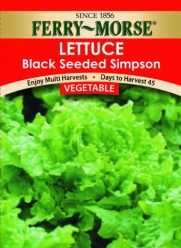 Ferry Morse Black Seeded Simpson Lettuce Seed Packet