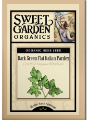 Dark Green Flat Italian Parsley - Certified Organic Heirloom Seeds