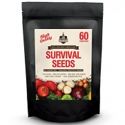 100% Organic Heirloom Seeds - 60 Varieties of Vegetable Garden Survival Seeds. Grown In USA For Quality Assurance. Non-Hybrid, Non-GMO Seed Survival Kit - Produce Healthy Vegetables For Survival & Self-Sufficiency - Open Pollinated - 100% Guarantee