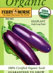 Ferry-Morse 3053 Organic Eggplant Seeds, Early Long Purple (500 Milligram Packet)