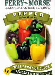 Ferry-Morse 2160 Pepper Seeds, Rainbow Mixed Bell (250 Milligram Packet)