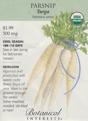 Organic Turga Parsnip Seeds - 500 mg - Botanical Interests