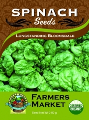 Organic Longstanding Bloomsdale Spinach Seeds